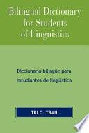 libro Bilingual Dictionary For Students Of Linguistics