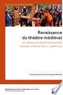 libro Renaissance Du Théâtre Médiéval