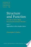 libro Structure And Function: Approaches To The Simplex Clause
