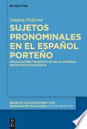 libro Sujetos Pronominales En El Español Porteño