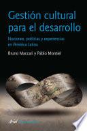 libro Gestión Cultural Para El Desarrollo