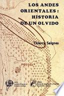 libro Los Andes Orientales: Historia De Un Olvido