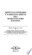 libro Artículo Literario Y Narrativa Breve Delromanticismo Español .