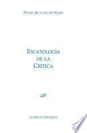 libro Escatología De La Crítica