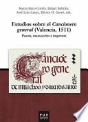 libro Estudios Sobre El Cancionero General (valencia, 1511)
