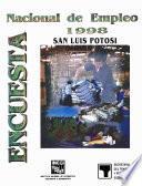 libro Encuesta Nacional De Empleo 1998. San Luis Potosí