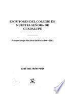 libro Escritores Del Colegio De Nuestra Señora De Guadalupe