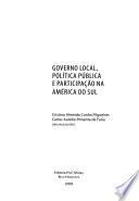 libro Governo Local, Política Pública E Participação Na América Do Sul
