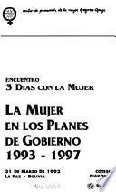 libro La Mujer En Los Planes De Gobierno, 1993 1997