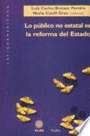 libro Lo Público No Estatal En La Reforma Del Estado