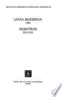 libro Savia Moderna, 1906, Nosotros, 1912 1914