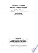 libro Voces Y Rostros De Los Universitarios