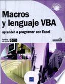libro Macros Y Lenguaje Vba   Aprender A Programar Con Excel