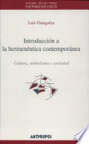 libro Introducción A La Hermenéutica Contemporánea