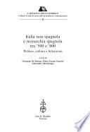 libro Italia Non Spagnola E Monarchia Spagnola Tra  500 E  600