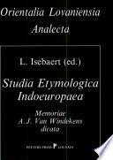 libro Studia Etymologica Indoeuropaea
