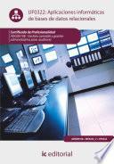libro Aplicaciones Informáticas De Bases De Datos Relacionales. Adgd0108