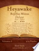 libro Heyawake Rejillas Mixtas Deluxe   De Fácil A Difícil   Volumen 6   474 Puzzles