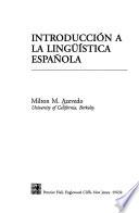 Introducción A La Lingüística Española