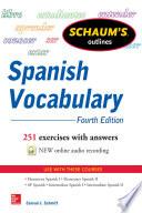 Schaum S Outline Of Spanish Vocabulary, 4th Edition