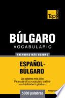 libro Vocabulario Español Búlgaro   5000 Palabras Más Usadas