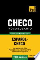 libro Vocabulario Español Checo   7000 Palabras Más Usadas