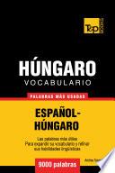 libro Vocabulario Español Húngaro   9000 Palabras Más Usadas