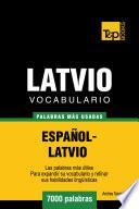 libro Vocabulario Español Latvio   7000 Palabras Más Usadas