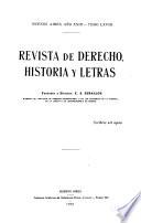 libro Revista De Derecho, Historia Y Letras