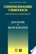 libro Constitucionalismo Y Democracia