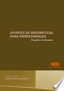 libro Apuntes De Matemáticas Para Empresariales