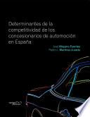 libro Determinantes De La Competitividad De Los Concesionarios De Automoción En España