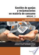libro Mf0245_3   Gestión De Quejas Y Reclamaciones En Materia De Consumo