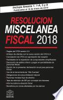 libro ResoluciÓn MiscelÁnea Fiscal 2018
