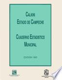 Calkiní Estado De Campeche. Cuaderno Estadístico Municipal 1995