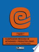 Clasificación Mexicana De Actividades Y Productos (cmap). Catálogo De Productos Y Materias Primas. Subsector 37. Industrias Metálicas Básicas. Censos Económicos 1994