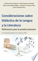 Consideraciones Sobre Didáctica De La Lengua Y La Literatura, Reflexiones Para La Práctica Docente