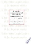 El Derecho Internacional Privado En El Tribunal Supremo De Justicia