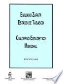 libro Emiliano Zapata Estado De Tabasco. Cuaderno Estadístico Municipal 1995