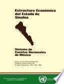 Estructura Económica Del Estado De Sinaloa. Sistema De Cuentas Nacionales De México. Estructura Económica Regional. Producto Interno Bruto Por Entidad Federativa 1970, 1975 Y 1980