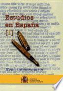 libro Estudios En España