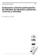 libro Evaluación Rutinaria Postcosecha De Híbridos De Bananos Y Plátanos