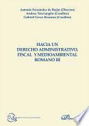 libro Hacia Un Derecho Administrativo, Fiscal Y Medioambiental Romano Iii