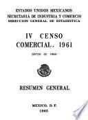 libro Iv Censo Comercial 1961. Datos De 1960. Resumen General