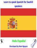 libro Learn To Speak Spanish For Swahili Speakers