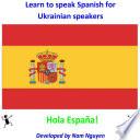 libro Learn To Speak Spanish For Ukrainian Speakers