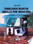 México. Tabulados Básicos Ejidales Por Municipio. Programa De Certificación De Derechos Ejidales Y Titulación De Solares Urbanos, Procede. 1992 1998