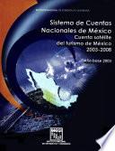 libro Sistema De Cuentas Nacionales De México. Cuenta Satélite Del Turismo De México 2003 2008. Año Base 2003