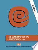 Sonora. Xiii Censo Industrial. Resultados Definitivos. Censos Económicos 1989