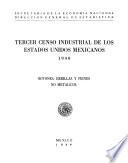 Tercer Censo Industrial De Los Estados Unidos Mexicanos 1940. Botones Hebillas Y Peines No Metálicos